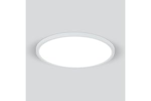 Dorlink Bathroom Lights Ceiling, Ultra Thin 24W 2160LM LED Ceiling Light, IP44 Waterproof Round Design 6500K Daylight White Modern Flush Ceiling Light for Kitchen, Hallway, Bedroom, Living Room