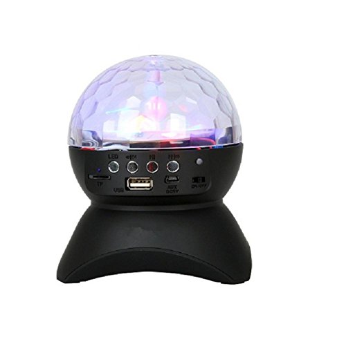 YMXJB Bunte LED Mini Bluetooth Lautsprecher HiFi Portable Stereo-Funklautsprecher mit visuellen Modi und eingebaute Mikrofon UnterstÃ¼tzung Freisprech-Funktion, fÃ¼r Bluetooth4.0Support USB-TF-Karte , black