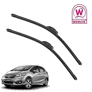 Wonlite Car Wiper Blades Compatible compatible for Honda Jazz Set of 2 Pcs R 26 L 14