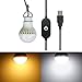 Produktbild MASUNN 5W USB LED Glühbirne mit Touch Sensor Schalter für Outdoor Camping Wandern Emergency 5V - Warmes Weiß