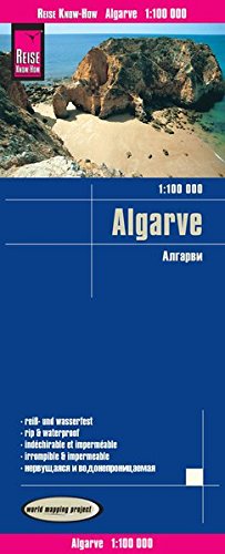 Algarve, mapa impermeable de carreteras. Escala 1: 100.000. Reise Know-How.: world mapping project