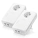 Zyxel 1800Mbps Pass-Thru Powerline Adapter 2-port Gigabit Ethernet 2-Pack, UK Plug [PLA5456-GB0201F]