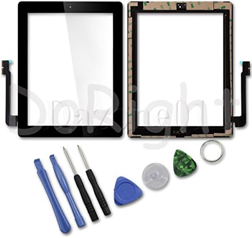 BLACK Replacement Digitizer Touch Screen Front Glass + Tools &amp; Adhesive For Apple The New iPad 3 3th 3G/WIFI Version -BY Sky_Trading