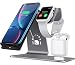 Produktbild LOVEQIZI Ladestation für Apple Watch, kabellose Qi-Schnellladestation 3 in 1 Aluminium-Ladestationen für iPhone X / 8 Plus/XS MAX/XR iPad AirPods der Iwatch-Serie 4/3/2/1 und Samsung Note 8,Gray