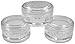 5ml Empty Plastic Cosmetic Jars x 10 CLEAR with CLEAR Lids for Creams/Sample/Make-Up/Glitter Storage