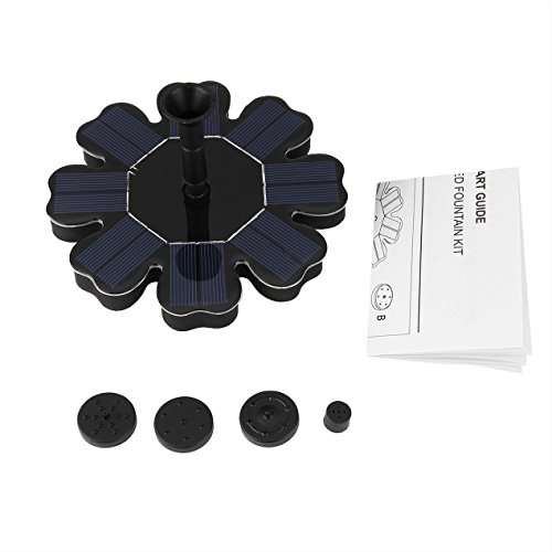 Preisvergleich Produktbild Dooret Solar Wasserpumpe Kit Solarbetriebene Panel Tauch Gartenpflanzen Bewässerung für Automatische Brunnen Pool Wasserfälle Teich