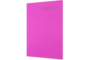 Collins 'Essentials' 12 Month Mid/Academic Year Planner, July 2025-July 2026 - ESSA53M.50-2526 -Week-to-View Diary, A5 Hard Cover, Pink