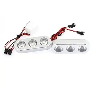 Guance 2 Pcs White Flashing Strobe Lights 3 LED DC 12V Decor for Hyundai Elite I20 2018