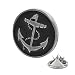 Produktbild 1StopShops Nautisches Anker auf Schwarz Disc Metall-Pin Badge
