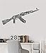 Produktbild Wandtattoo Aufkleber Kunstwandhauptdekor-Zitat-Waffen-Krieg Ak-47 Muster