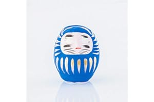 YOSHIDA DARUMA Daruma, Amulette Japonaise en Papier mâché, 6 cm Taille 0.3 (Bleu)