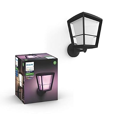Philips Hue White and Color Applique murale Extérieure montante ECONIC en aluminium Noir
