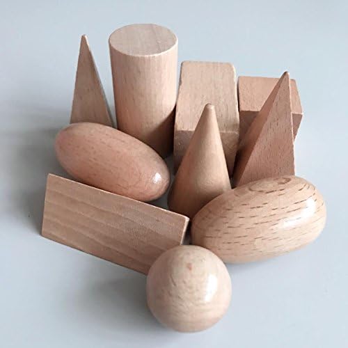 Education Toy,LUVERSCO 10pcWooden Montessori Mystery Bag Geometry Blocks Set Training Cognitive Toys Developmental Baby Toys For Kids Adults Gift Home Decoration