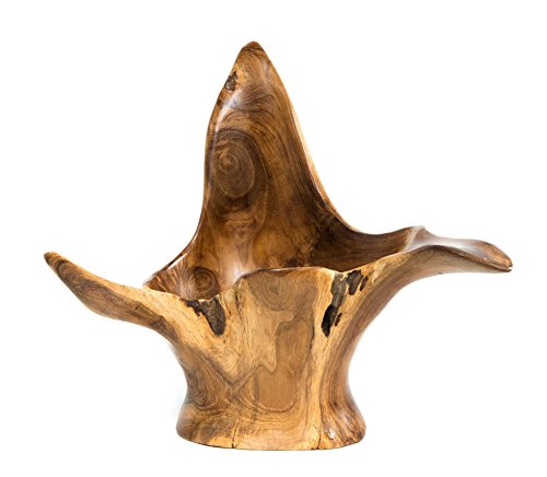 WINDALF Rustikale Holz Schale ~ FENJA ~ h: 19 cm – Handgearbeitet – vielseitig verwendbar – Wurzelholz (s190) - 7