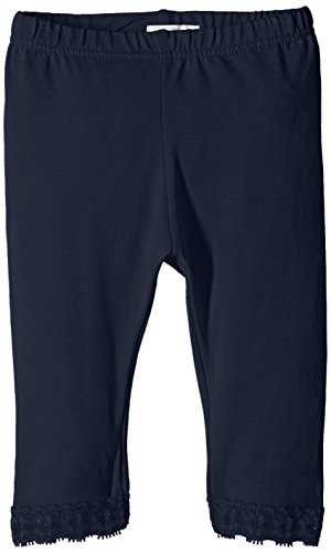 United Colors of Benetton Baby-Girls Lace Trim Trouser, Blue (Navy), 1 to 3 months (Manufacturer Size: 56 cms)