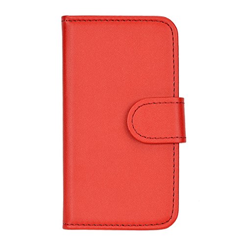 4in1 Billetera Funda para   - Samsung Galaxy GT-i9000 S Plus i9001 - Carcasa con Cierre magn  tico y Funci  n de Soporte  en Rojo   1x Protector de pantalla   1x L  piz