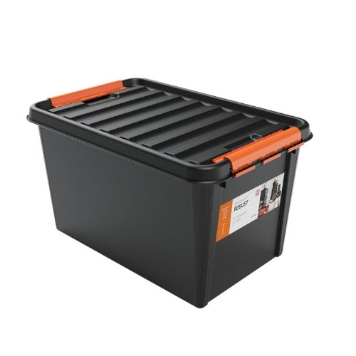 Orthex 3196269 Clipbox Smart Store Robust / Pro 45, 60 x 40 x 31 cm, 45 L, schwarz