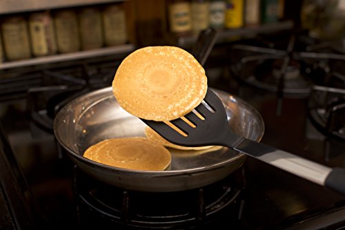 CuliChef Pfannenwender aus Edelstahl und Silikon – Solide Küchen Wender Spachtel in schwartz - 5