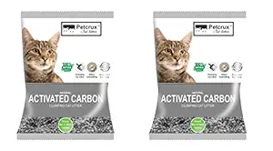 PetCrux Exclusive Scoopable Activated Carbon Cat Litter, 5Kg (Activated Carbon - Pack of 2 (Total 10 kg))