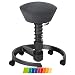 Produktbild aeris swopper AIR ergonomischer Bürostuhl mit Rollen | Sitzbezug AIR Climate-Bezug silver| Feder medium (60-120 kg) | Basisfarbe titan | höhenverstellbarer Gesundheitsstuhl, Drehhocker, Computerstuhl