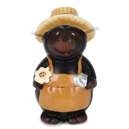 Preisvergleich Produktbild Deko Maulwurf mit Gartenschaufel, 13 cm