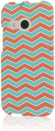 MPERO SNAPZ Series Rubberized Case for HTC One Mini 2 / One Remix - Mint Chevron