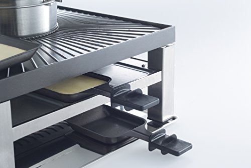 Solis Raclette, Tischgrill und/ oder Fleischfondue, 8 Personen, Edelstahl, Combi-Grill 3 in 1 Typ 796 - 3