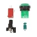 Segolike Mini Round Illuminated Arcade Video Game LED Pushbutton Plastic Push Button Switch LED Light Green RS.180.00
