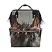 Produktbild Headed Fire Breathing Dragon Großer Monster Gothic Schulrucksack, große Kapazität, Mumien-Tasche, Laptop, Handtasche, Freizeit-Reiserucksack für Damen, Herren, Erwachsene, Teenager Kinder