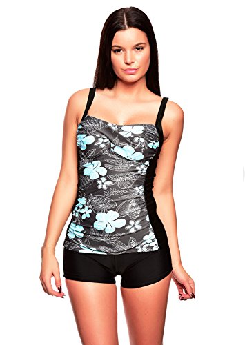 Figurformender Damen Push Up Tankini / Hotpants / by Octopus / Verschiedene Farben /Badeanzug flaJ-f4987DH