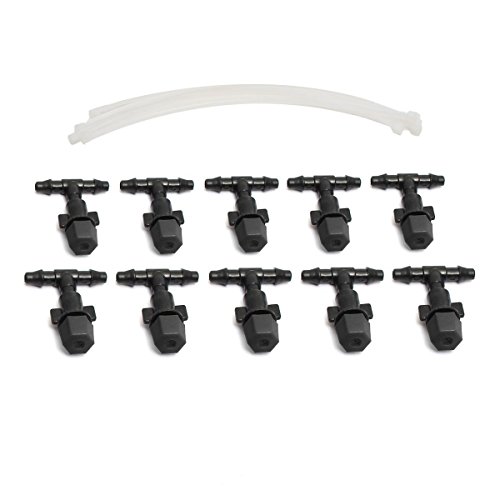 KING DO WAY 10 Stueck Troepfe 10m Bewaesserung Sprinkler fuer Anlagen Blume Tropschlauch Mikro Bewaesserungssystem Perlschlauch Pflanzen - 3