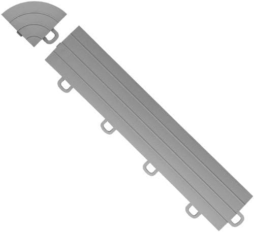 BlockTile R1US4612 Interlocking Ramp Edges with Loop, Gray, by BlockTile