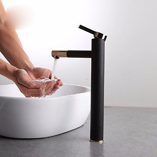 HQLCX Full copper paint bathroom faucet, single-hole basin faucet, hot and cold basin basin faucet, wash basin wash basin spike,B