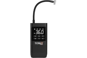Technaxx TX-321 Digital Bilkompressor – 10 Bar, LED-display, 4000mAh Powerbank, USB-C, 4 lägen, Automatisk avstängning – Port