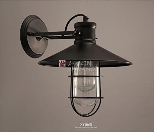 Loft retro industrial restaurant bar bedroom bedside lamp American off road warehouse balcony outdoor wall Iron Wall lamp