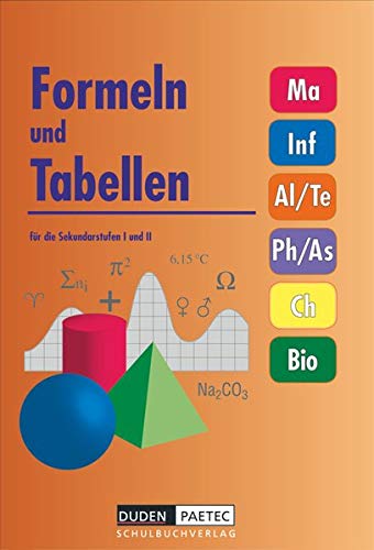 Duden Formeln und Tabellen für die Sekundarstufen I und II: Formelsammlung