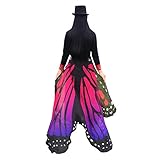 Ularma Schöner Chiffon Schmetterlingsflügel Schal 197*125CM Fee Cosplay Kostüm (Hot Pink) -