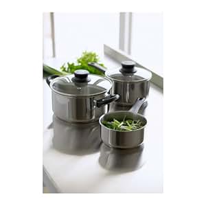 Ikea Topf-Set, Edelstahl, 5-teilig: Amazon.de: Küche