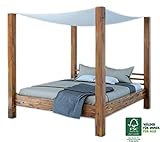 Pflegeleichtes Massivholz - Das robuste Akazien-Holz ist nicht nur pflegeleicht, sondern auch einfach zu reinigen. Durch regelmäßige Pflege behält das Himmelbett lange seine schöne Ausstrahlung.