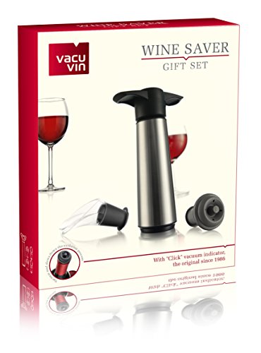 Vacu Vin 0649360 Weinpumpe mit 2 x Stopfen und 2 x Weinausgießern – Edelstahl - 4