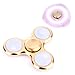 Price comparison product image Euhubb 360 Fidget Spinner With LED Lights Anti-Anxiety Tri-Spinner Fidget Toys Premium Quality CNC Metallic Focus Toy for Kids & Adults - Stress Reducer Relieves ADHD Anxiety - Tri-Ball LED Gold