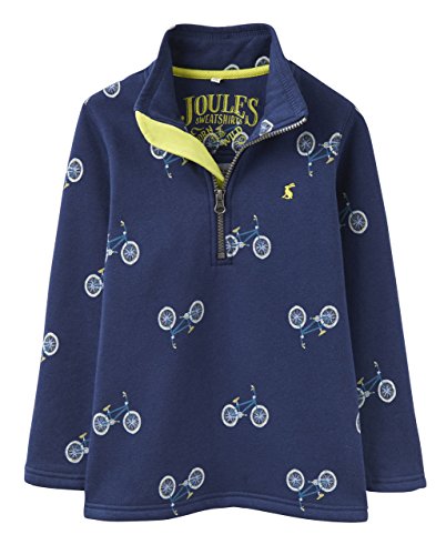 JOULES New Autumn 2016 Boys Navy Bike DALE Half Zip Sweatshirt (5-6)