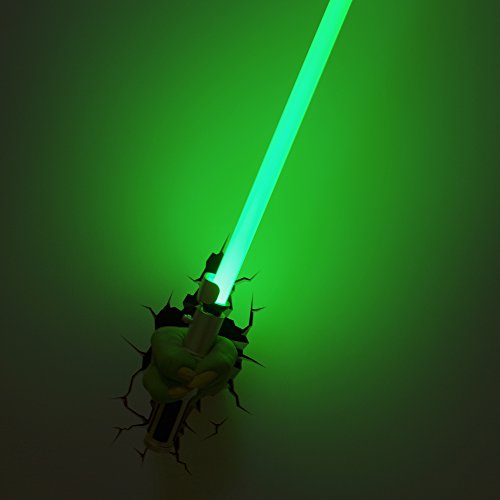 Star Wars Wandlampe, Motiv: Yodas Lichtschwert, 3D-LED-Licht, - 2