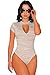 Produktbild Neue Frau Marl Grau Türspion Halsreif Gymnastikanzug Body Teddy Dessous Nachtwäsche Pole Dance Größe S UK 8–10