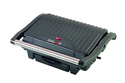 Dalkyo MB-34 Plancha grill y sandwichera panini press, 1000 W, Otro, Negro
