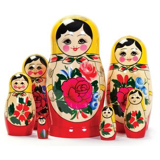 Russian Matryoshka Nesting Dolls (7 pieces) Design/color may vary.