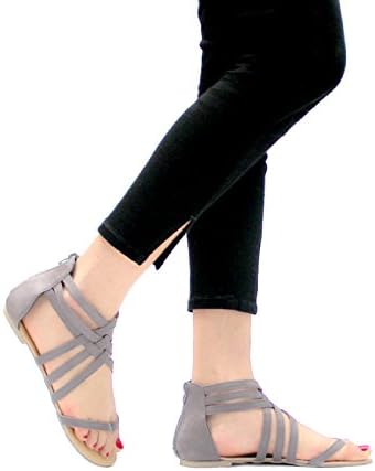 Flat Sandals, Women's Gladiator Fisherman Sandals Plain Shoes Flip Flop AFB008