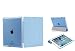 Produktbild Luch iPad 2 / 3 / 4 Hülle, Ultradünn Smart Cover Kunstleder Schutzhülle Tasche + Transparent Matt Back Hardcase mit Multiständer Schlaf/Wach Funktion für iPad 2 iPad 3 iPad 4, Hellblau