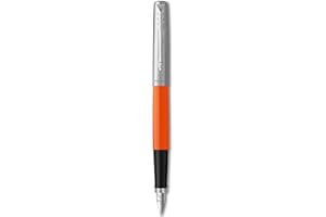 NEWELL BRANDS Parker Jotter Originals Fountain Writing Pen - Classic Colour Finish - Fine Nib - Black Quink Ink (Orange)