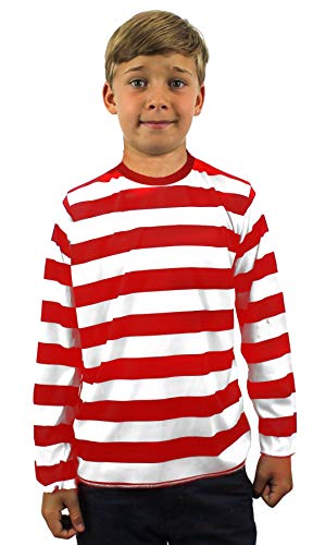 camiseta manga larga rayas rojas y blancas